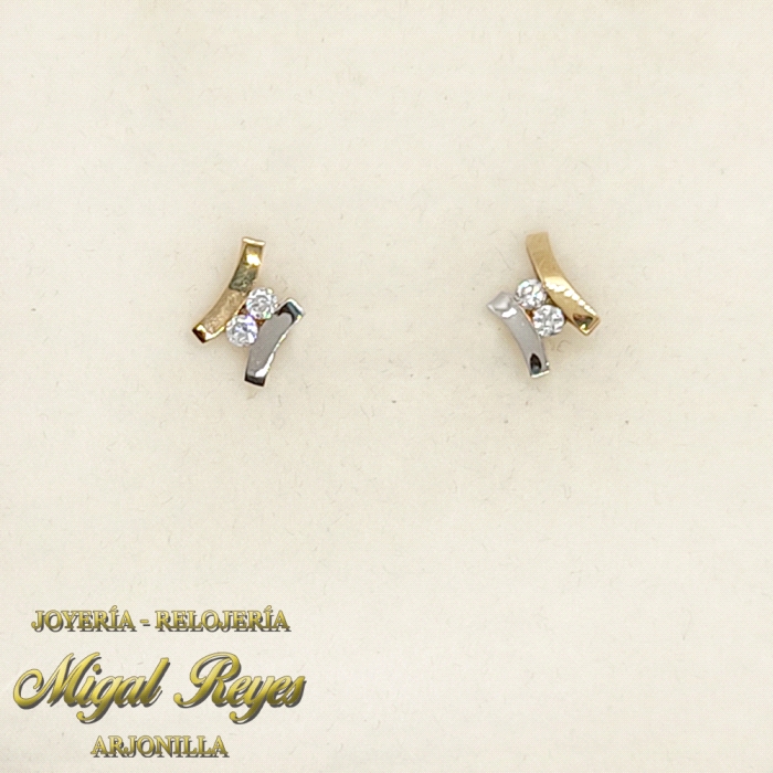 PENDIENTES BICOLOR