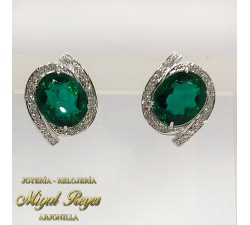 PENDIENTES PIEDRA VERDE