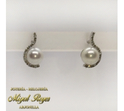 PENDIENTES OB PERLAS BRILLANTES                                       