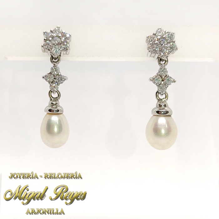 PENDIENTES LARGOS PERLA