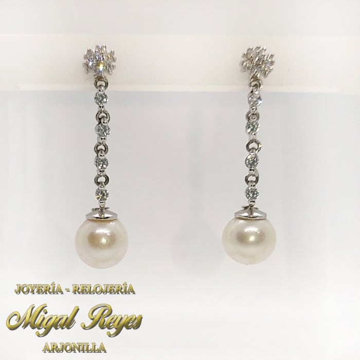 PENDIENTES LARGOS PERLA