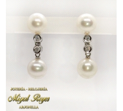 PENDIENTES LARGOS PERLAS