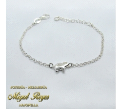 PULSERA PLATA  ELEFANTE                                               