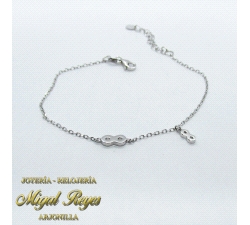 PULSERA PLATA   INFINITO                                              