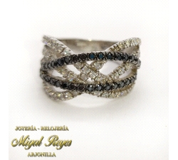 ANILLO PT CIRCONIT NEGRAS 2RAYAS                                      