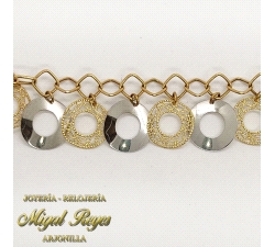 PULSERA BICOLOR AROS