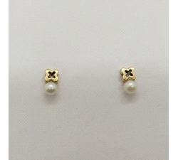 PENDIENTES CUADRADO PERLA