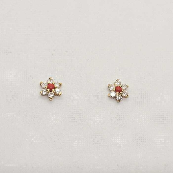 PENDIENTES FLOR CORAL