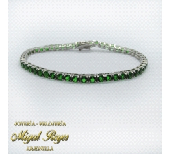 PULSERA ESMERALDA FIESTA O NOVIA