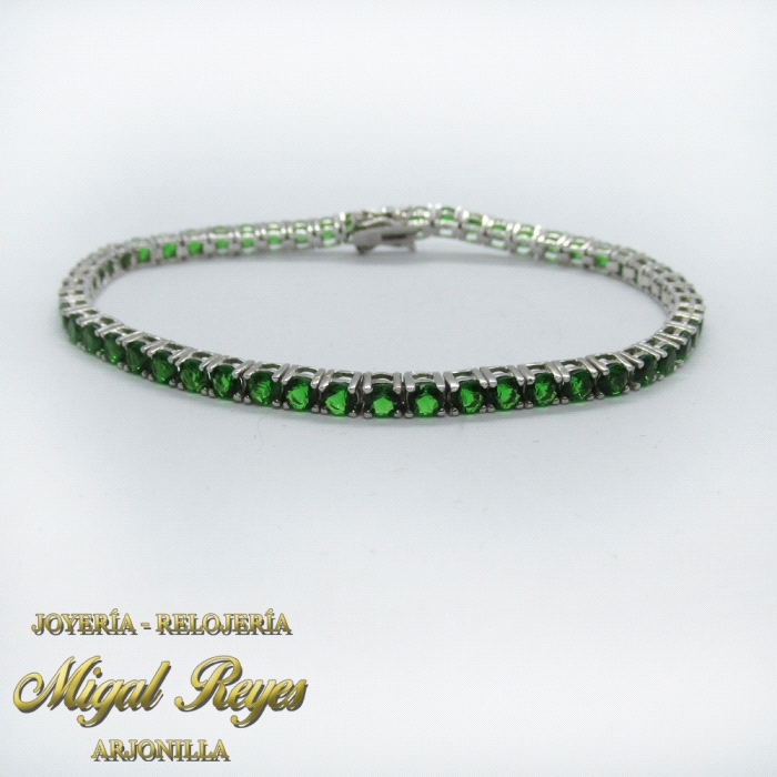 PULSERA ESMERALDA FIESTA O NOVIA