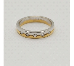 ANILLO BICOLOR DIAMANTES