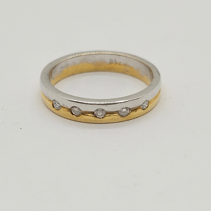 ANILLO BICOLOR DIAMANTES