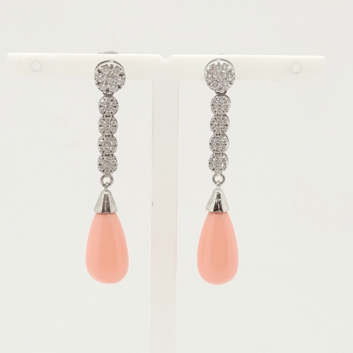 PENDIENTES LARGOS CORAL