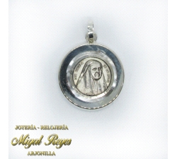 MEDALLA PLATA NACAR SANTA ANGELA                                      