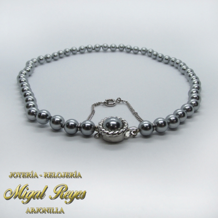 COLLAR PERLA GRIS