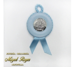 MEDALLA BISUTERIA V, CABEZA AZUL                                      