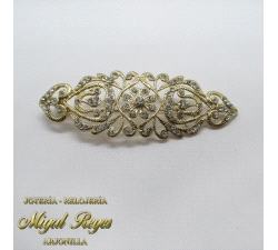 BROCHE BISUTERIA ALARGADO DORADO                                      