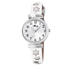 RELOJ LOTUS BLANCO Y PLATEADO