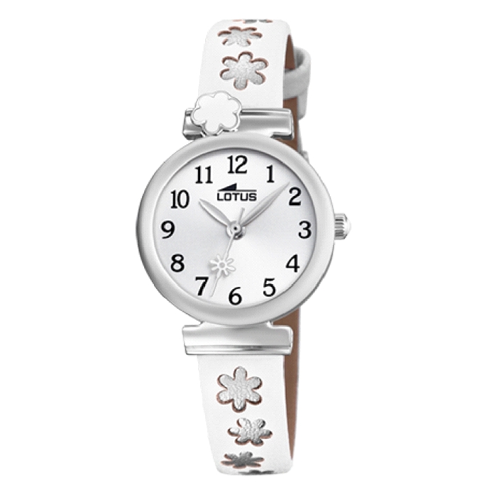 RELOJ LOTUS BLANCO Y PLATEADO